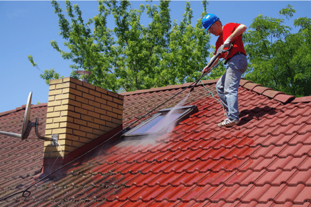 pressure washing residential roof